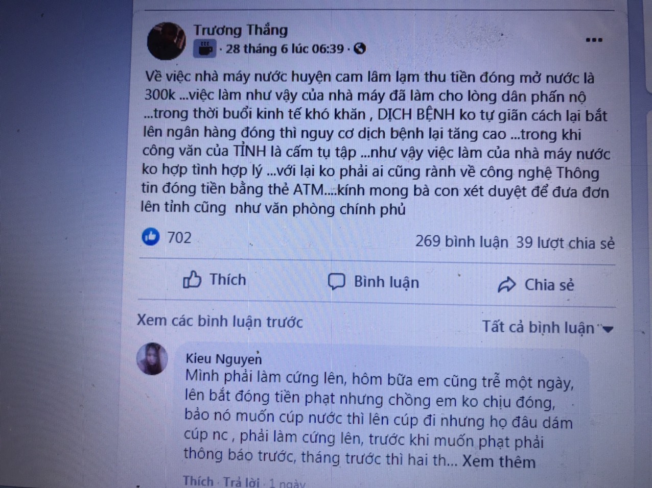 Khánh Hòa: Nhà máy nước Cam Lâm thông tin về thu 300 ngàn đồng phí đóng, mở - Ảnh 2. Khánh Hòa: Nhà máy nước Cam Lâm thông tin về thu 300 ngàn đồng phí đóng, mở - Ảnh 2.