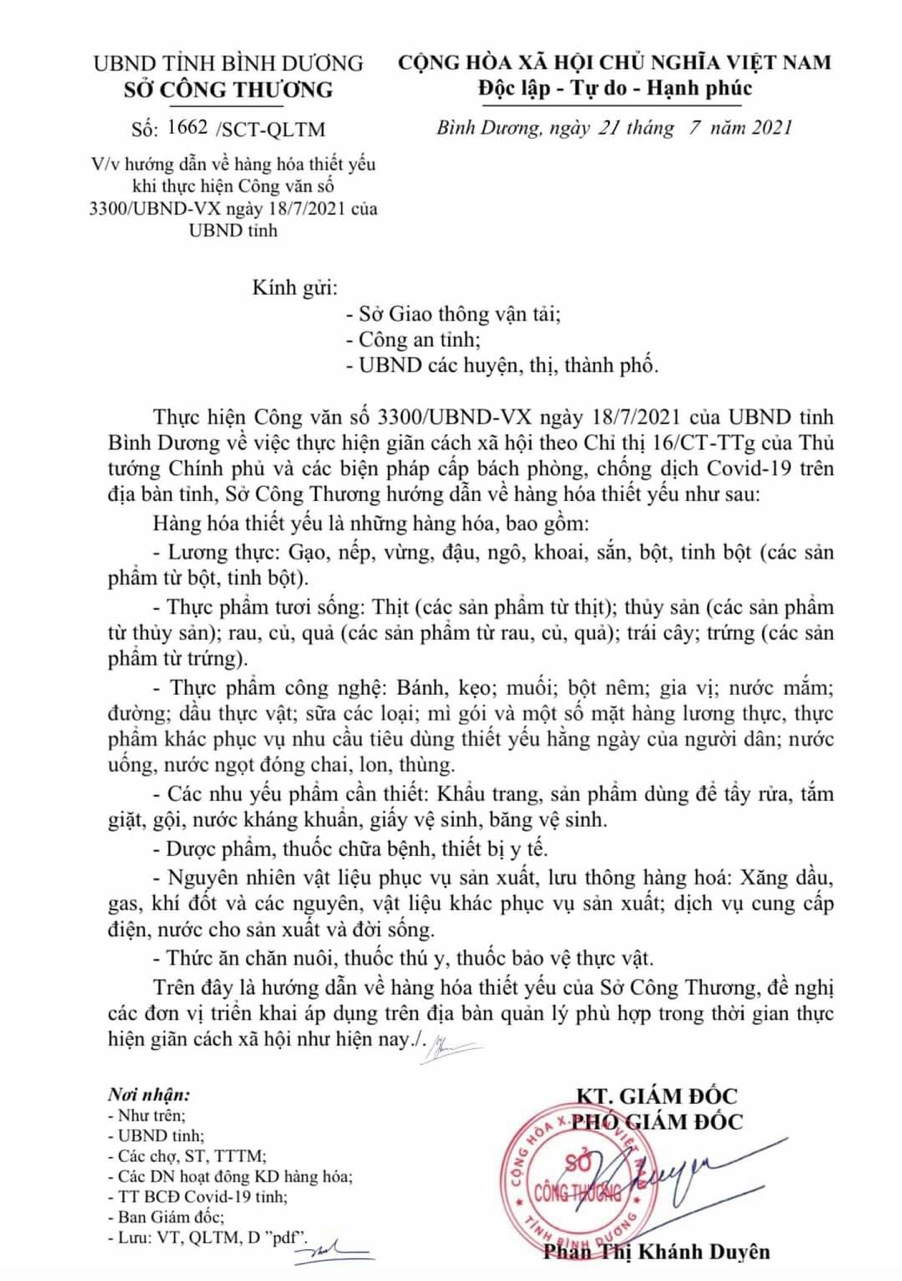 Bình Dương ra văn bản hướng dẫn nhận biết các mặt hàng thiết yếu để tránh việc xử phạt sai - Ảnh 1.