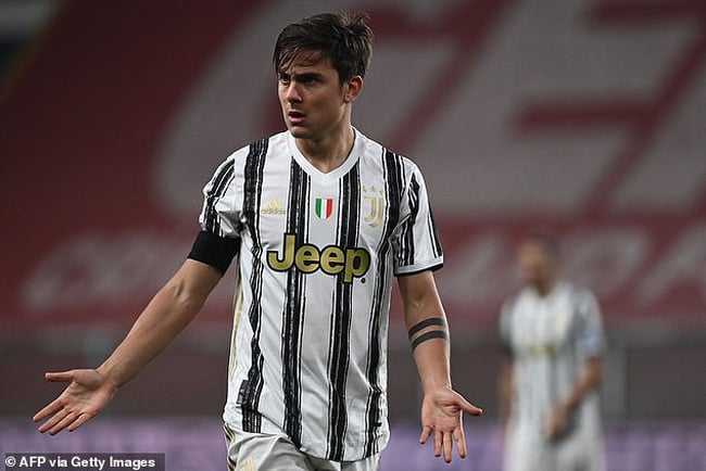 Dybala mẫn cảm với chấn thương.