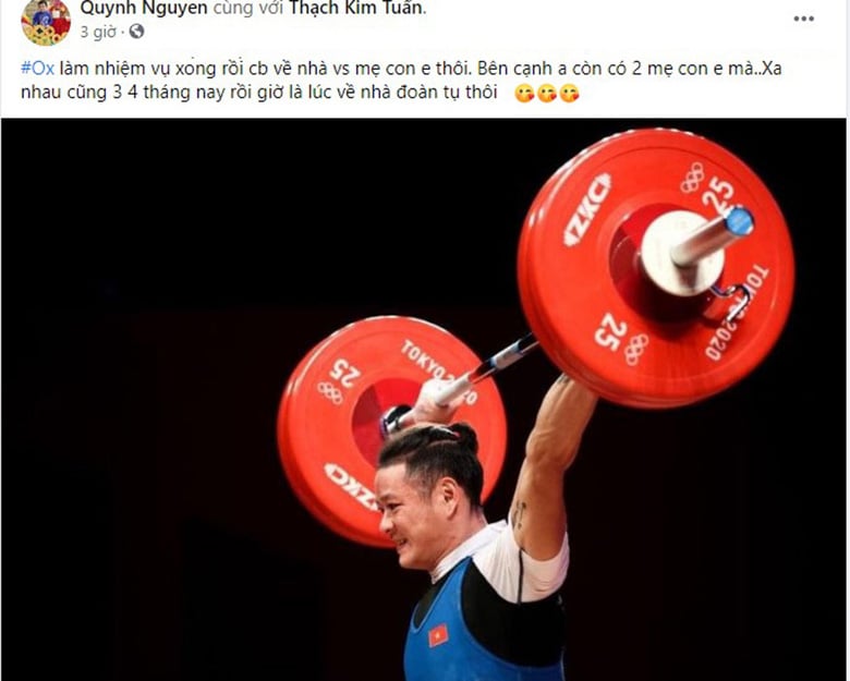 Olympic Tokyo 2020: Sau thất bại, Thạch Kim Tuấn được vợ yêu &quot;gọi về nhà&quot; - Ảnh 2.