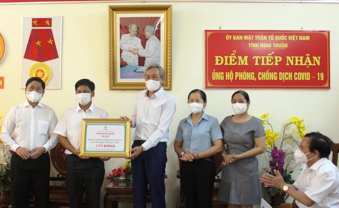 Ninh Thuận: Trung Nam Group hỗ trợ 1 tỷ đồng vào phòng chống dịch Covid-19 - Ảnh 1. Ninh Thuận: Trung Nam Group hỗ trợ 1 tỷ đồng vào phòng chống dịch Covid-19 - Ảnh 1.