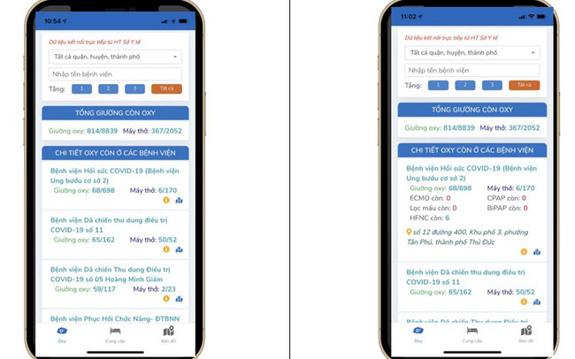 App Oxy 247: Giúp tìm giường oxy cho bệnh nhân Covid-19