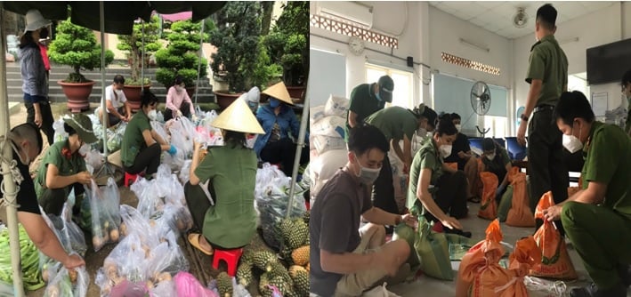 TP.HCM: Những hình ảnh thân thương của chiến sĩ công an trong cuộc chiến chống dịch    - Ảnh 5.