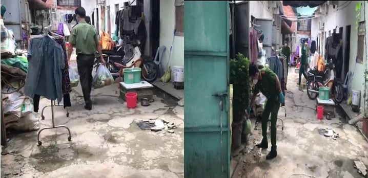 TP.HCM: Những hình ảnh thân thương của chiến sĩ công an trong cuộc chiến chống dịch    - Ảnh 6.