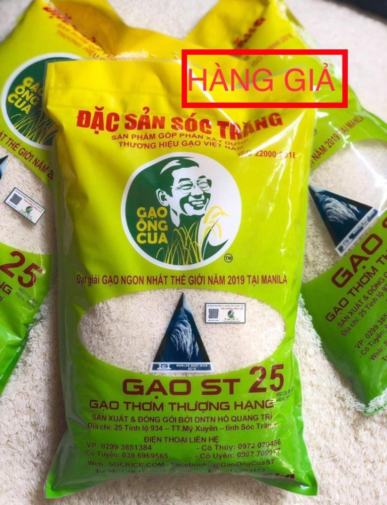 Gạo ngon nhất thế giới của ông Hồ Quang Cua lại tiếp tục bị làm giả - Ảnh 2. Gạo ngon nhất thế giới của ông Hồ Quang Cua lại tiếp tục bị làm giả - Ảnh 2.