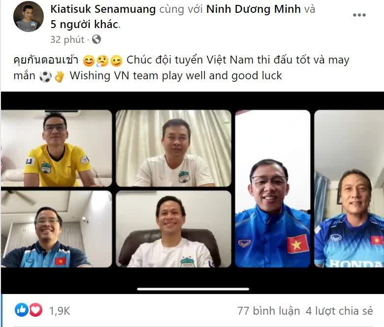 Gia đình HLV Kiatisuk &quot;tiếp lửa&quot; ĐT Việt Nam trước trận gặp Ả Rập Xê-út - Ảnh 1.