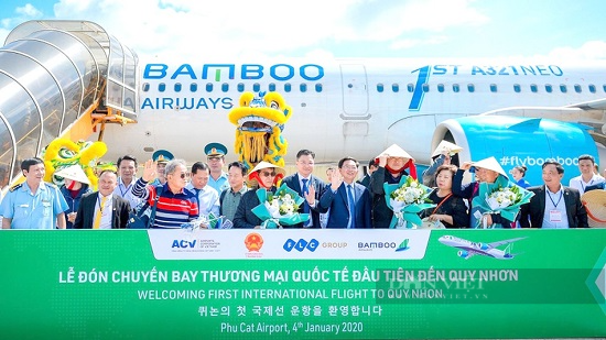 Thông điệp đặc biệt “Quy Nhơn city” trên chuyến bay thẳng đầu tiên của Bamboo Airways đến Hoa Kỳ - Ảnh 2.