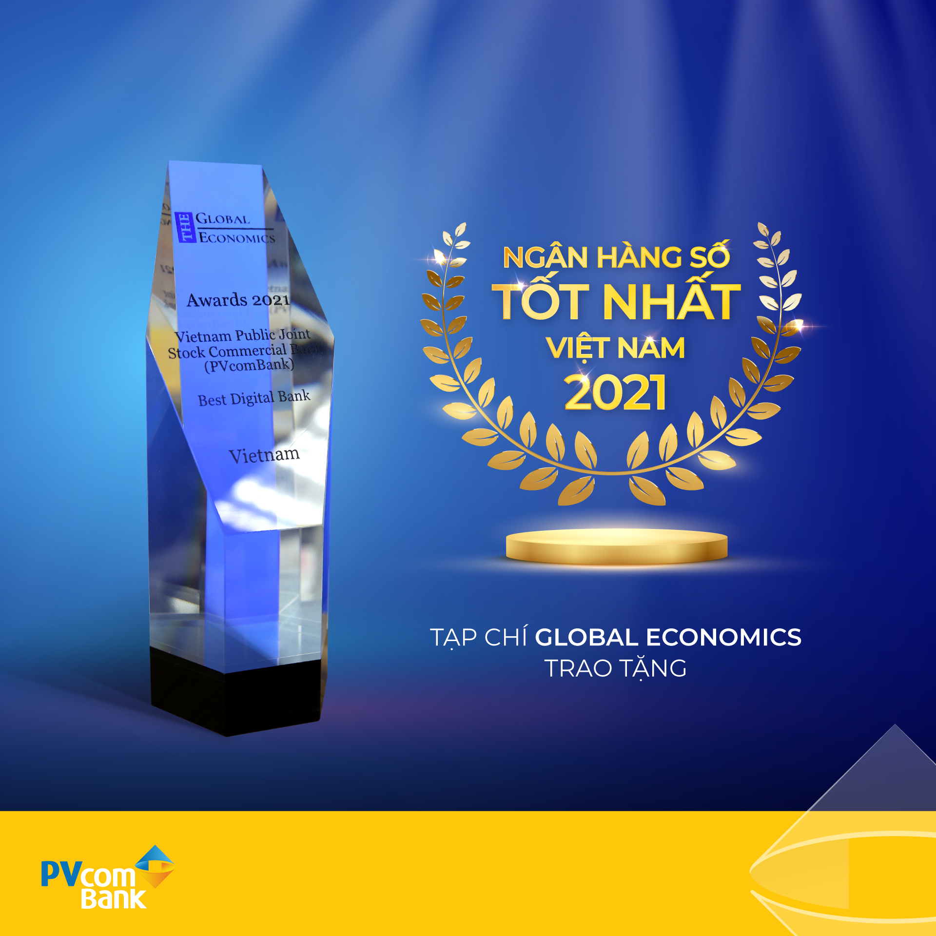  Tạp chí The Global Economics vinh danh PVcomBank là ngân hàng số tốt nhất Việt Nam 2021 - Ảnh 1.