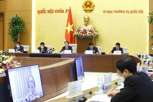 Chủ tịch Quốc hội Vương Đình Huệ làm việc với Đoàn doanh nghiệp Hoa Kỳ - Ảnh 2.