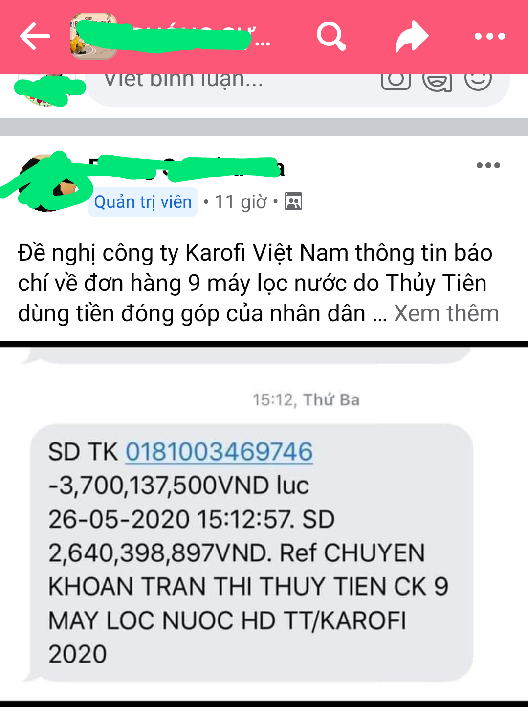 Karofi nói gì về đơn hàng mua máy lọc nước của ca sỹ Thuỷ Tiên? - Ảnh 1.
