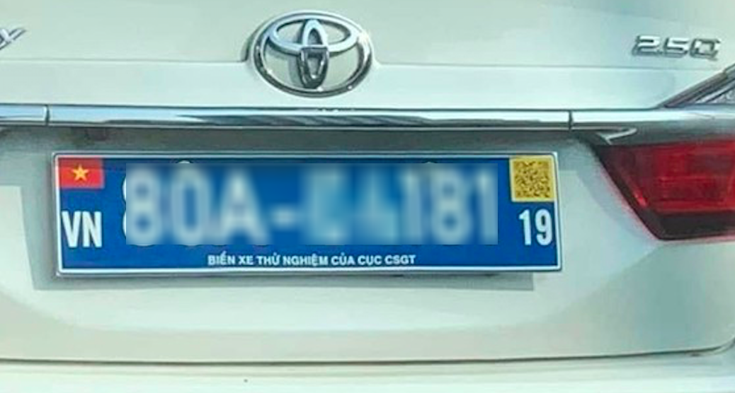 Mẫu biển xe ô tô quốc kỳ thử nghiệm chính thức