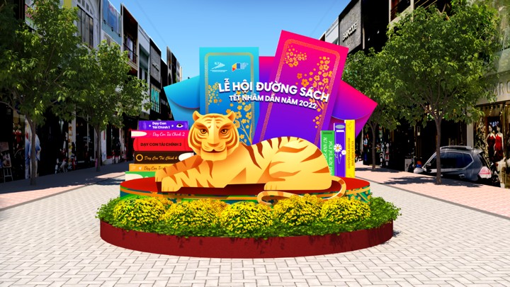 Ngày xuân ghé qua lễ hội Đường sách Tết, ngắm tranh Sài Gòn thời  giãn cách - Ảnh 1.