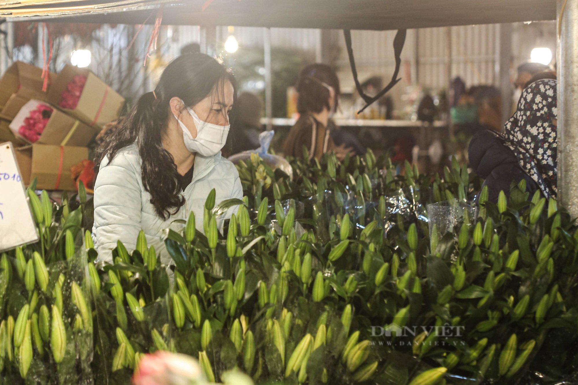 Chợ hoa đêm Quảng An nhộn nhịp những ngày giáp Tết Nhâm Dần 2022 - Ảnh 9.