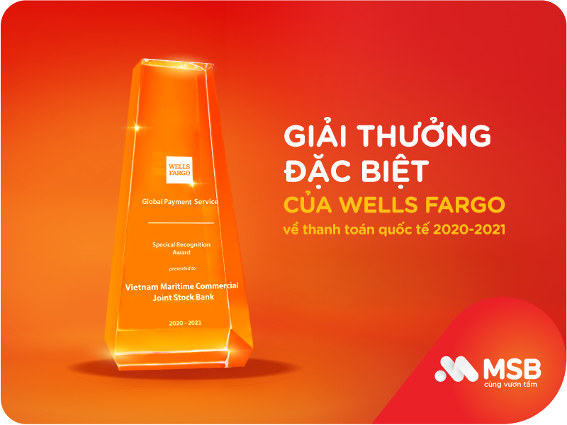 MSB nhận Giải thưởng đặc biệt về thanh toán quốc tế từ Wells Fargo - Ảnh 1.