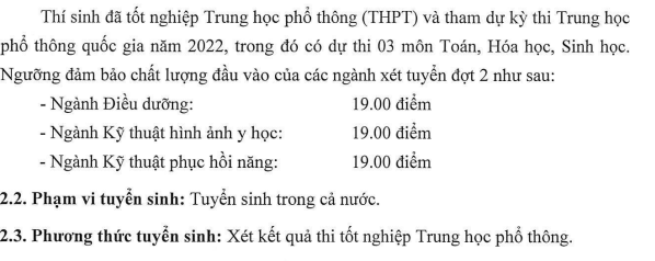 Hai trường y “hot” vẫn còn xét tuyển bổ sung 2022 - Ảnh 3.