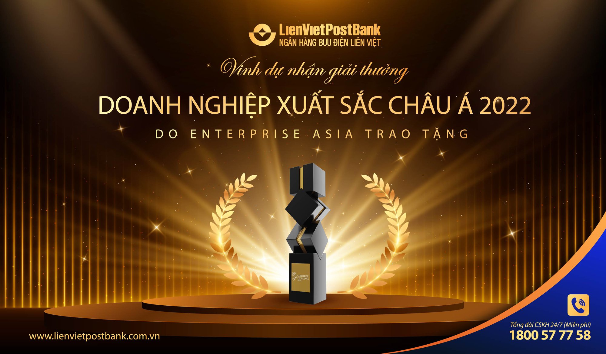 LienVietPostBank nhận giải thưởng “Doanh nghiệp xuất sắc Châu Á 2022”  - Ảnh 2.