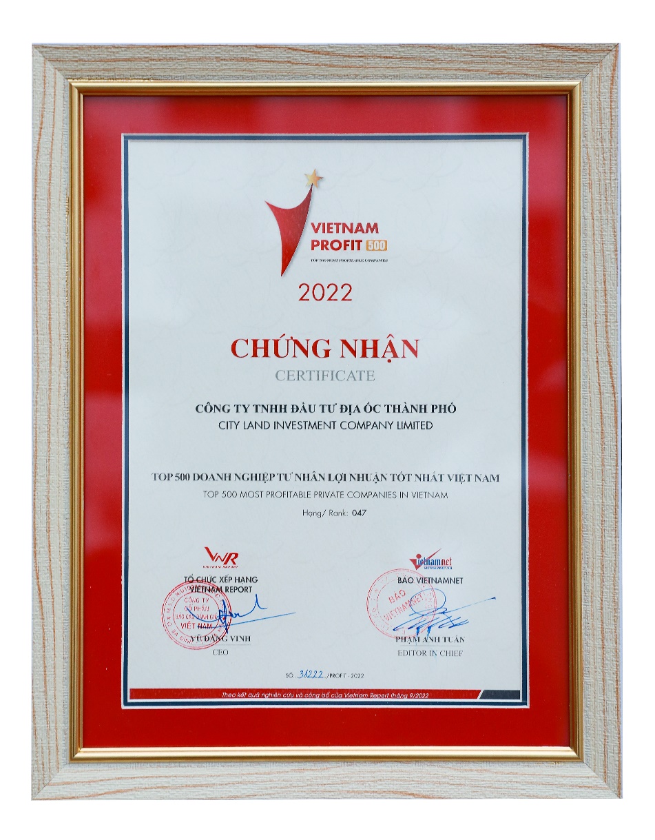 CityLand khẳng định tầm nhìn chiến lược trong top 50 Doanh nghiệp lợi nhuận tốt nhất Việt Nam - Ảnh 4.