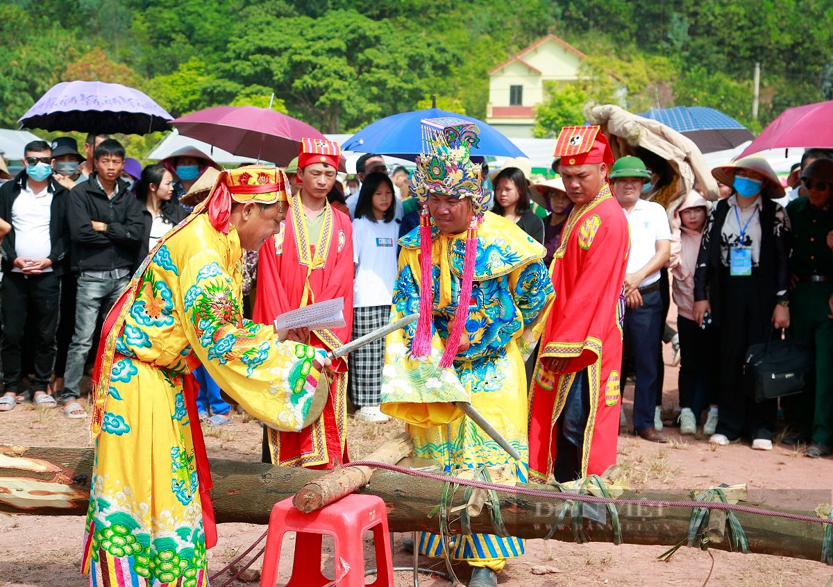Rùng mình xem đồng bào Sán Dìu chân trần leo dao - Ảnh 4.