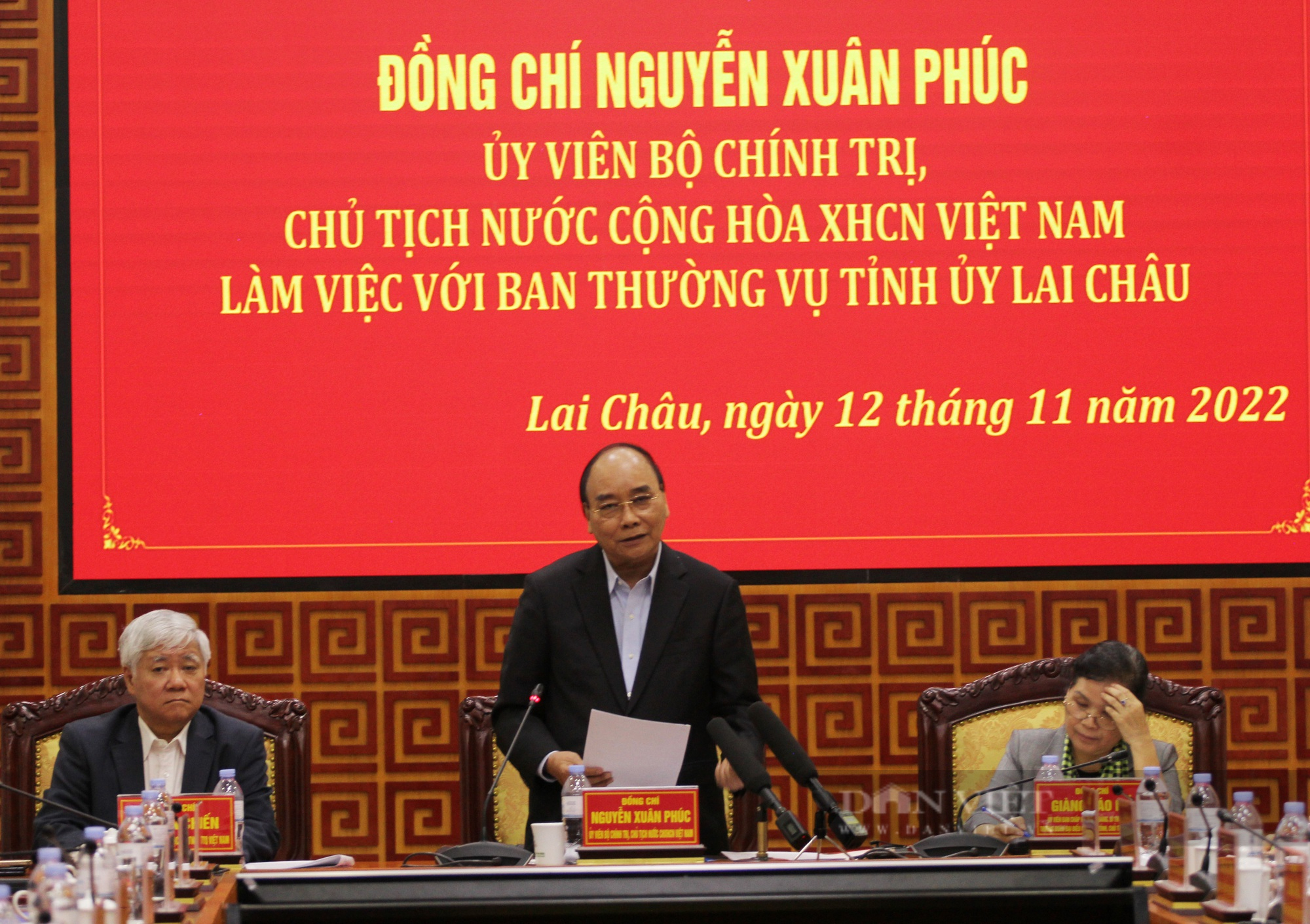 Chủ tịch nước Nguyễn Xuân Phúc làm việc với Ban Thường vụ Tỉnh ủy Lai Châu - Ảnh 5. Chủ tịch nước Nguyễn Xuân Phúc làm việc với Ban Thường vụ Tỉnh ủy Lai Châu - Ảnh 5.