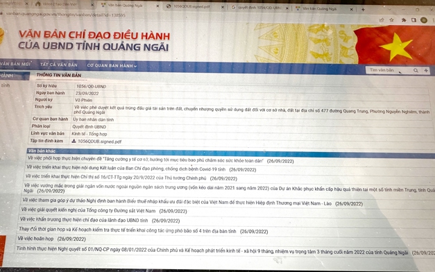 Quảng Ngãi: Tình tiết bất ngờ vụ Giám đốc từ chối cung cấp thông tin liên quan đến đấu giá 6 nhà công sản