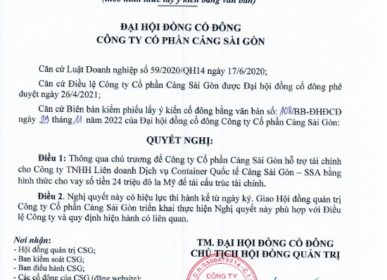 Cảng Sài Gòn - SSA được &quot;rót vay&quot; 24 triệu USD để tái cấu trúc - Ảnh 1.