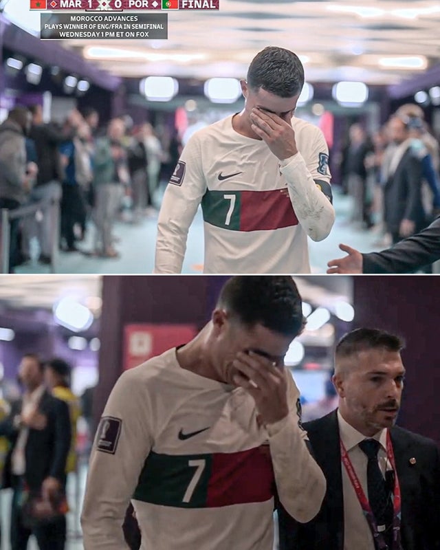 Cristiano Ronaldo khóc vì Bồ Đào Nha &quot;thua đau&quot; trước Maroc - Ảnh 2.