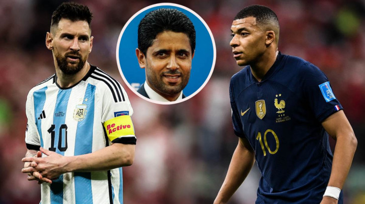 Chủ tịch PSG công khai ủng hộ Mbappe đánh bại Messi, vô địch World Cup 2022 - Ảnh 1.