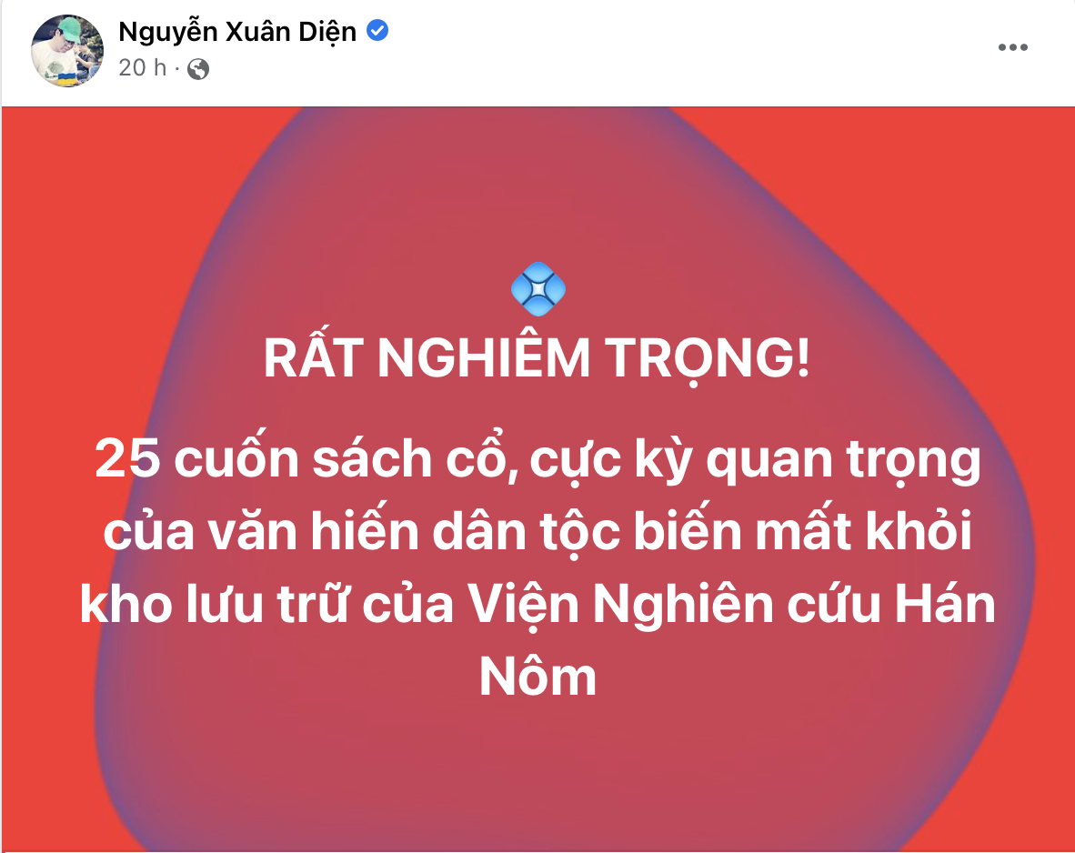Viện Nghiên cứu Hán Nôm nói gì về việc 25 cuốn sách cổ bị thất lạc? - Ảnh 2.