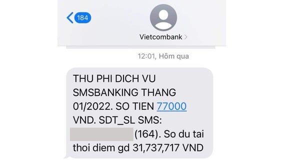 Phí tin nhắn ngân hàng tăng cao, người dùng chịu thiệt - Ảnh 1.