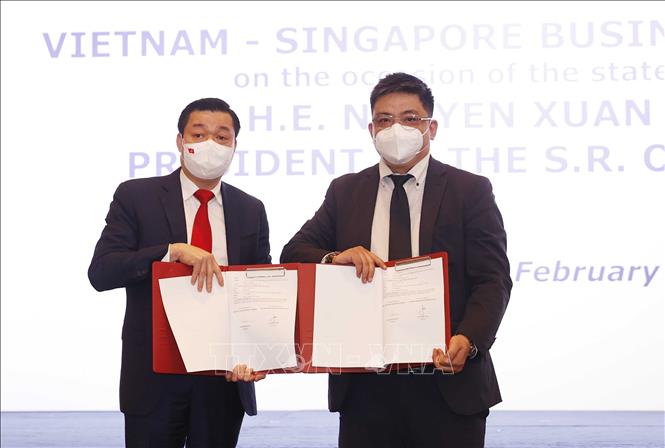 Hình ảnh Chủ tịch nước Nguyễn Xuân Phúc dự Đối thoại doanh nghiệp Việt Nam - Singapore - Ảnh 10.