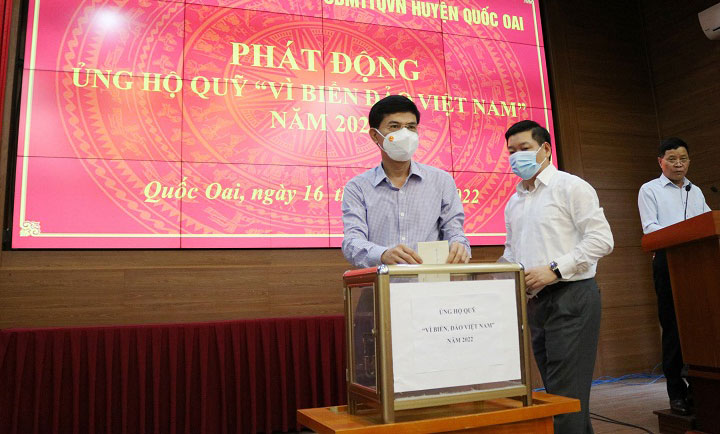 Quốc Oai phát động ủng hộ Quỹ ''Vì biển, đảo Việt Nam'' năm 2022 - Ảnh 1.