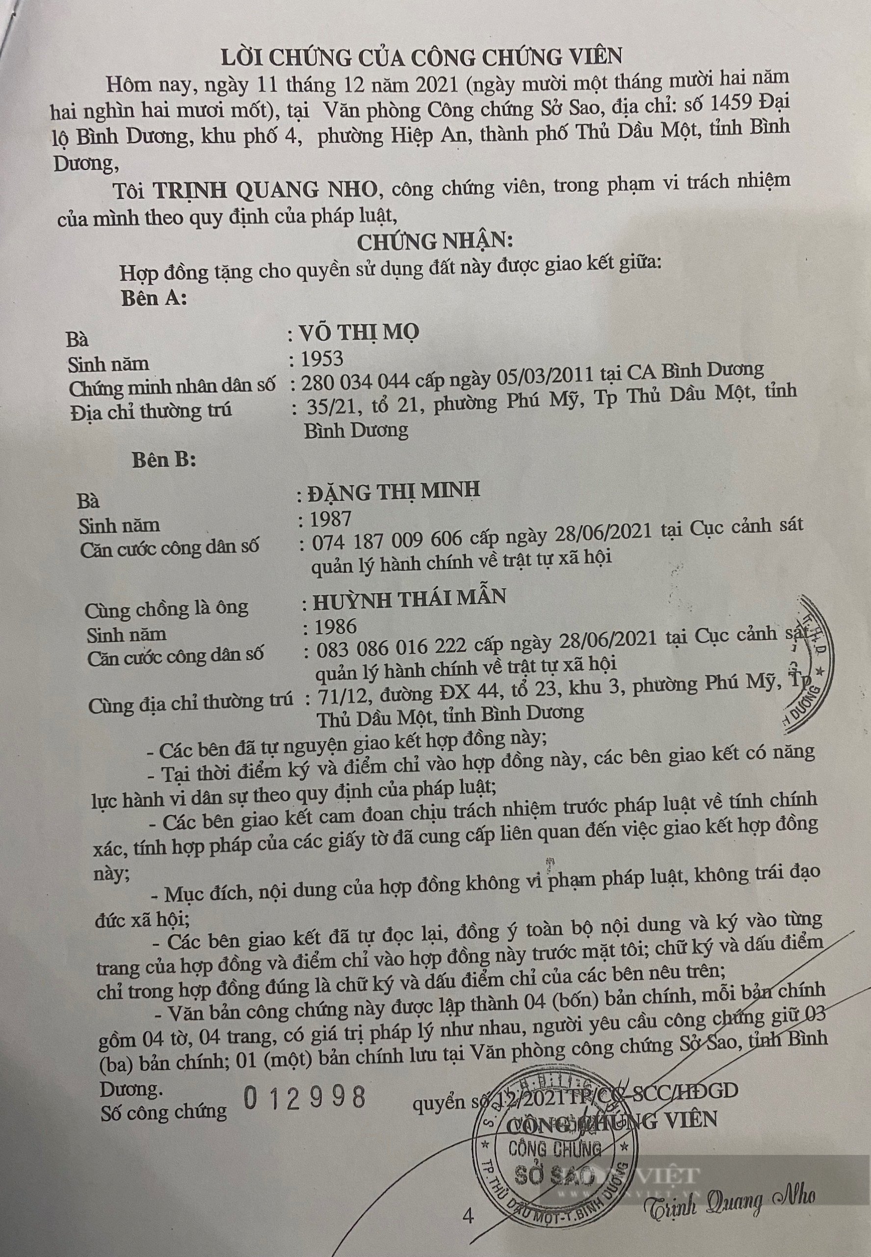 Chết vì mắc Covid-19, hai ngày sau vẫn ký “hợp đồng tặng cho quyền sử dụng đất”(?) - Ảnh 6.