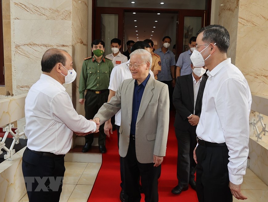 Tổng Bí thư Nguyễn Phú Trọng làm việc với lãnh đạo tỉnh Hòa Bình - Ảnh 5.