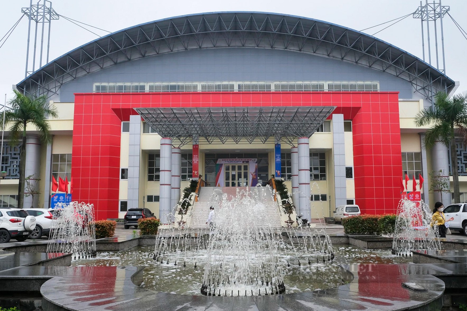 Cận cảnh nhà thi đấu Hoài Đức đã sẵn sàng cho SEA Games 31 - Ảnh 2.