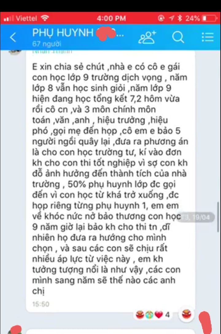 Vụ phụ huynh tố bị ép ký đơn cam kết không cho con thi vào lớp 10: Lãnh đạo Phòng GDĐT nói gì? - Ảnh 2.