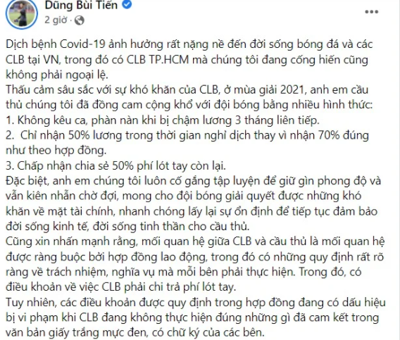 Tin sáng (9/4): Thủ môn Bùi Tiến Dũng nói gì về lùm xùm &quot;lót tay&quot; với TP.HCM? - Ảnh 1.