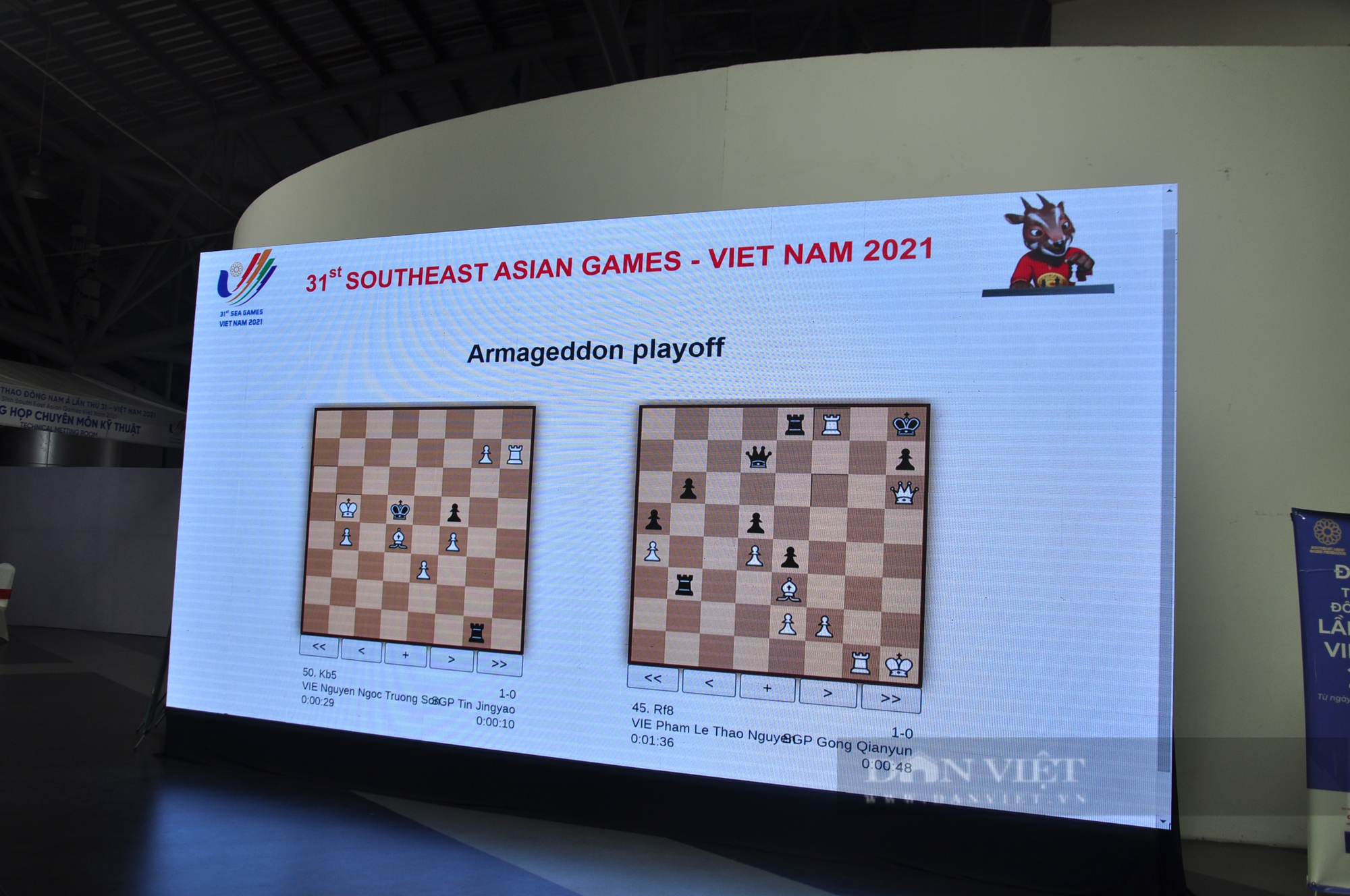 Hy hữu tại SEA Games 31: Vợ chồng kỳ thủ Trường Sơn - Thảo Nguyên cùng đoạt &quot;Vàng&quot;  - Ảnh 2.