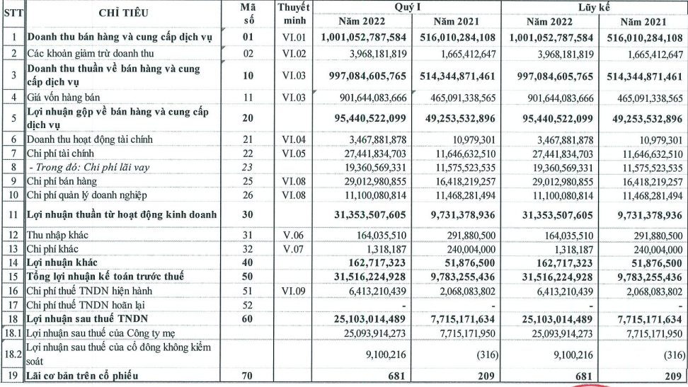 Quý I, Ô tô TMT (TMT) báo lãi tăng 226% lên 25,1 tỷ đồng, điều chỉnh mục tiêu lợi nhuận 2022 tăng 2,4 lần - Ảnh 1.