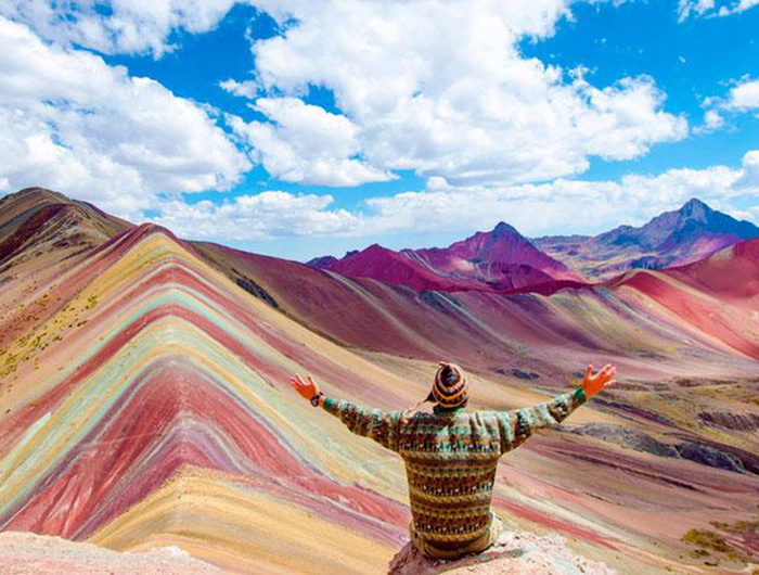 Vẻ đẹp cầu vồng của núi đá Vinicunca - Ảnh 5.