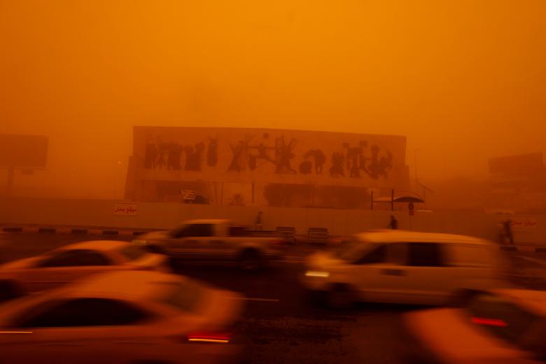 Bão cát lại bao phủ một phần Iraq - Ảnh 3.