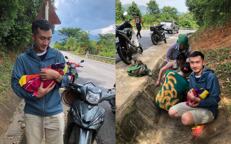&quot;Bà đỡ&quot; mang quân hàm giúp sản phụ vượt cạn bên đường - Ảnh 1.