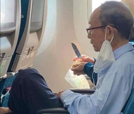 TP.HCM: Đôi vợ chồng cao tuổi dùng dao gọt trái cây trên máy bay bị phát hiện - Ảnh 1.