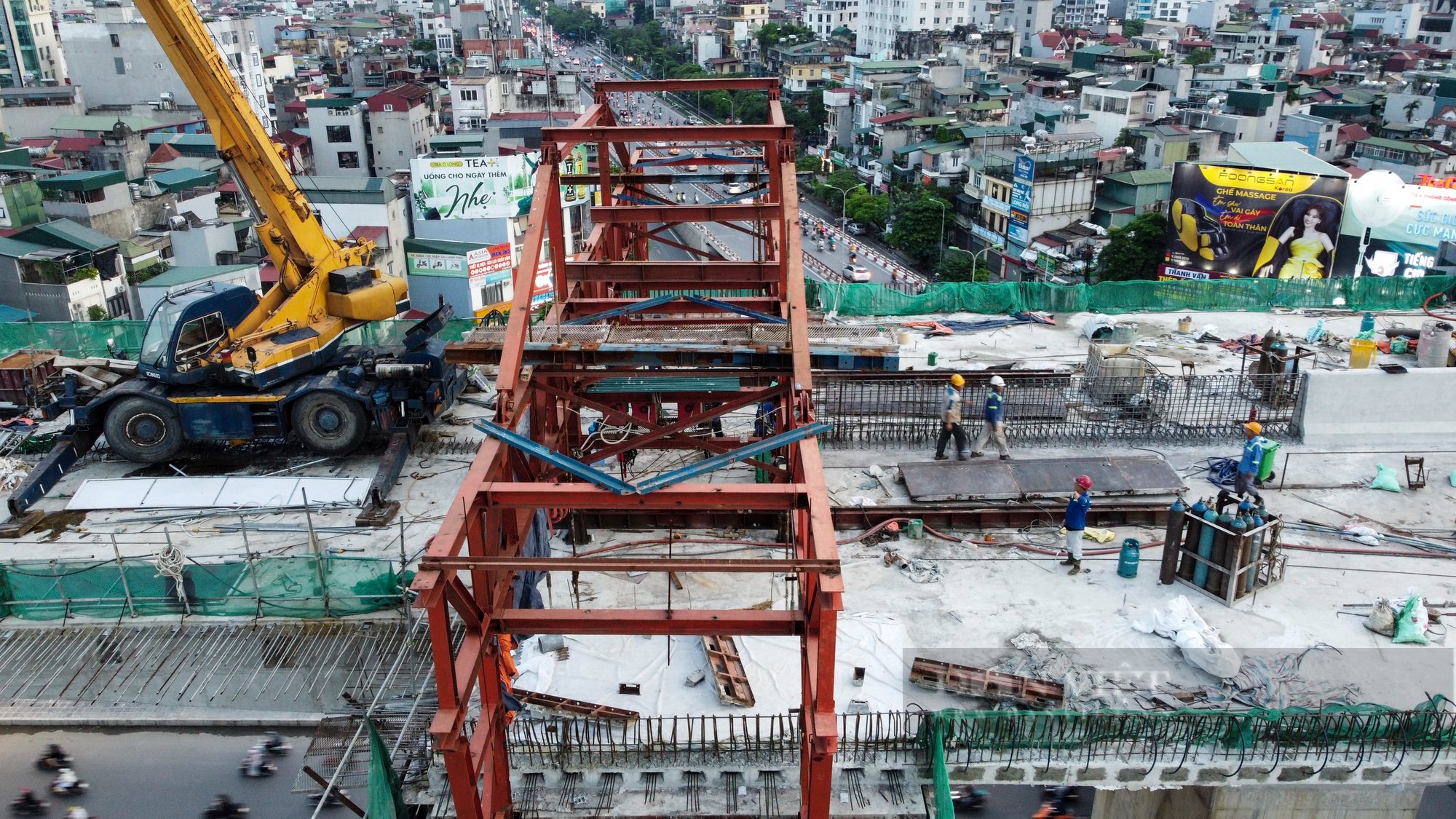 Cận cảnh đường vành đai 2 trị giá gần 10.000 tỷ đồng sắp hợp long nhịp cuối  - Ảnh 5.