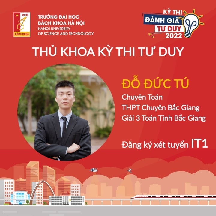 Lộ diện thủ khoa kỳ thi đánh giá tư duy của Đại học Bách khoa Hà Nội, điểm cao nhất ở cả 3 tổ hợp - Ảnh 1.