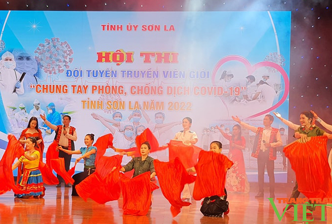 Sơn La: Sôi nổi Hội thi chung tay phòng, chống dịch Covid-19 - Ảnh 2. Sơn La: Sôi nổi Hội thi chung tay phòng, chống dịch Covid-19 - Ảnh 2.