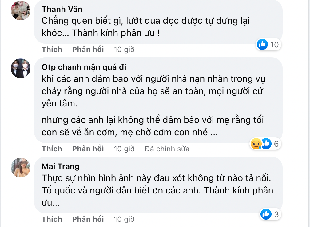 Cư dân mạng bày tỏ niềm xót thương 3 cảnh sát hy sinh khi chữa cháy ở Hà Nội - Ảnh 3.