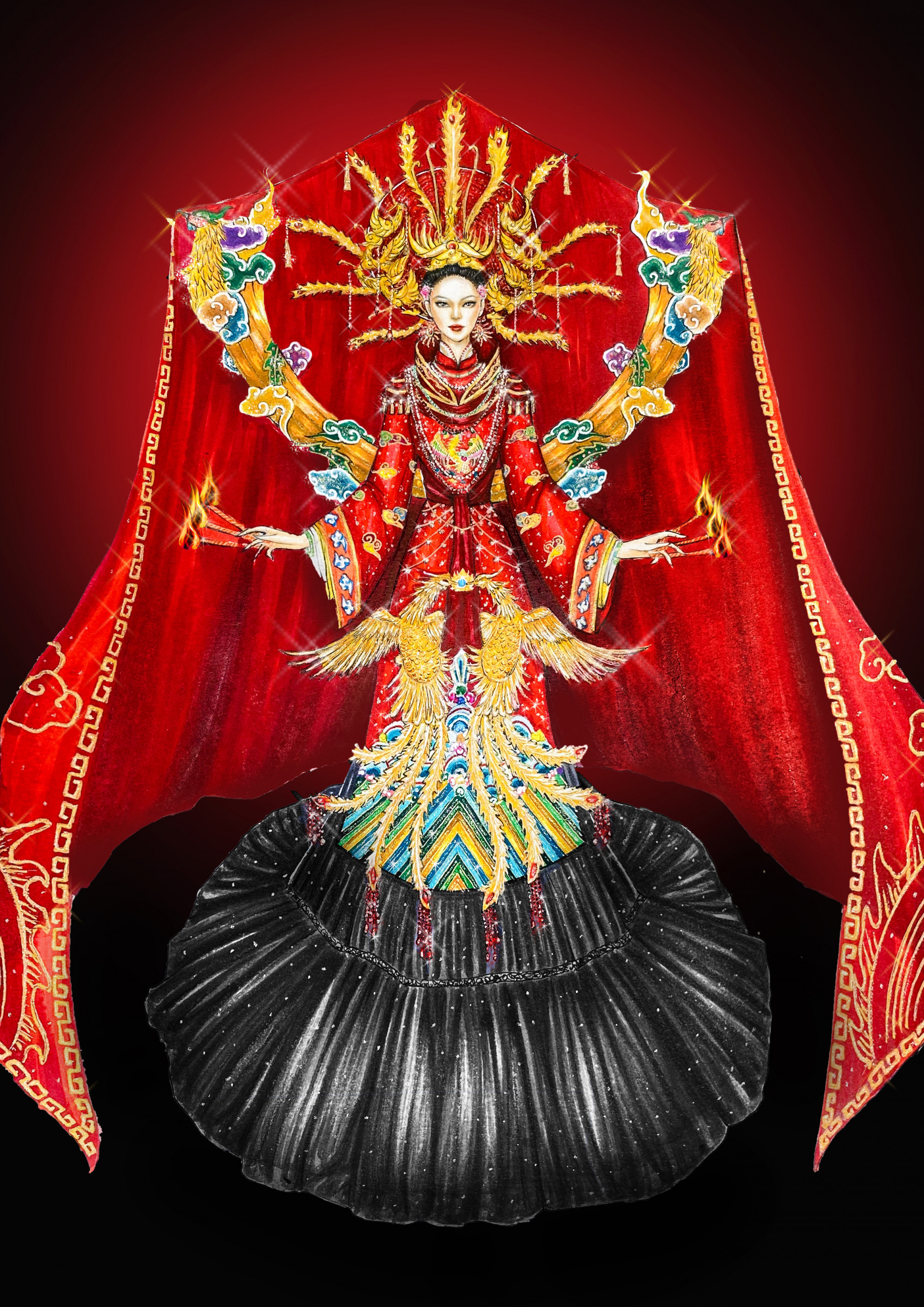 Mắm, bánh xèo... thành thiết kế trang phục văn hóa dân tộc - Ảnh 6.
