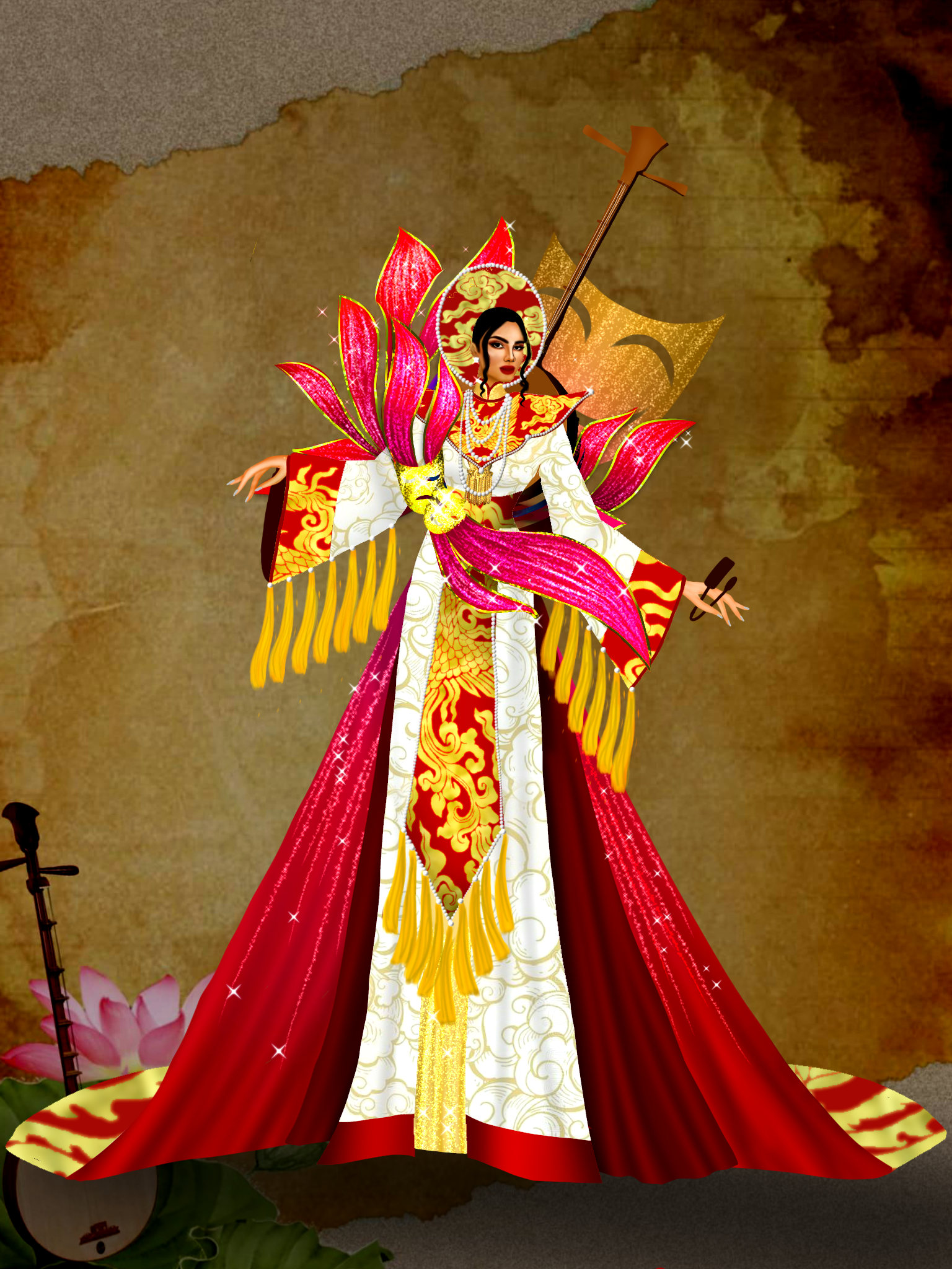 Mắm, bánh xèo... thành thiết kế trang phục văn hóa dân tộc - Ảnh 8.