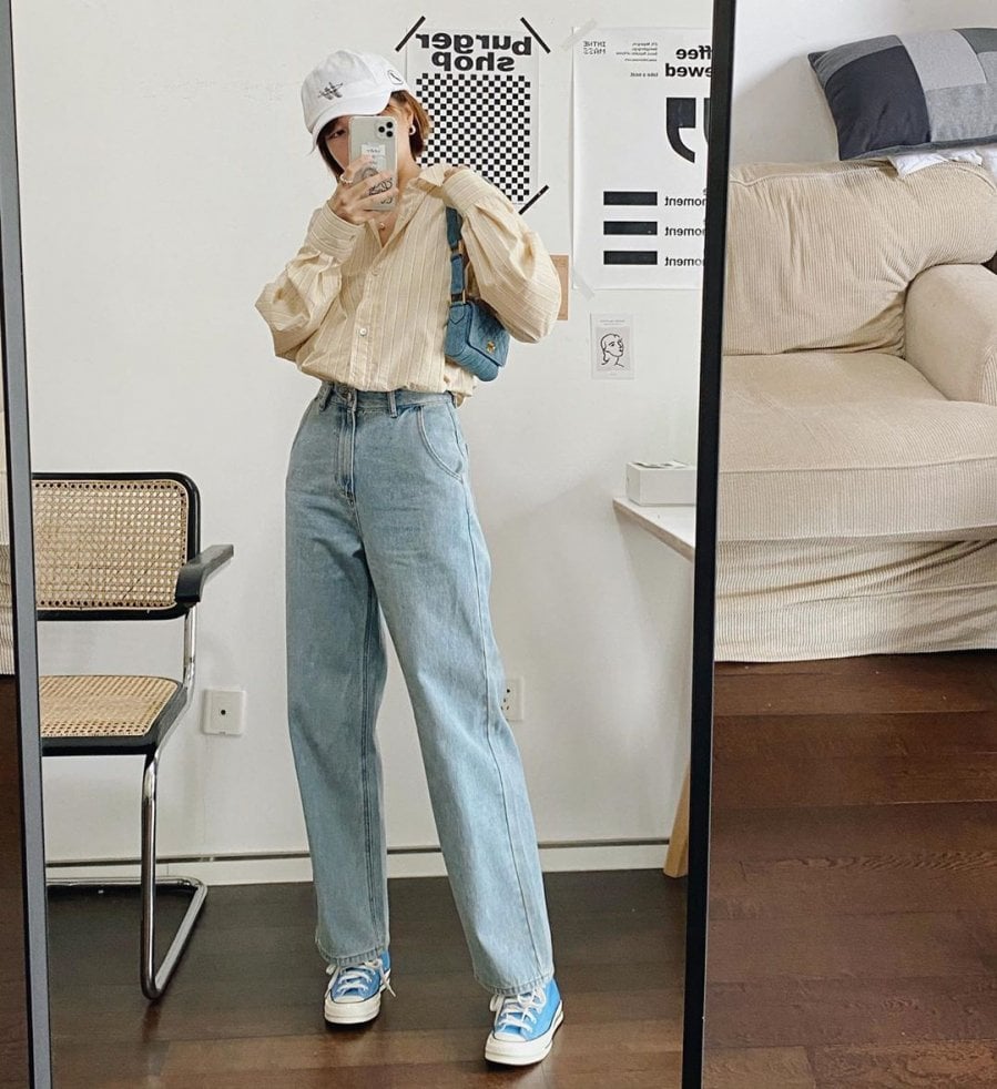 5 kiểu quần jeans thấp bé nhẹ cân không lo nhấn chìm vóc dáng - Ảnh 4.