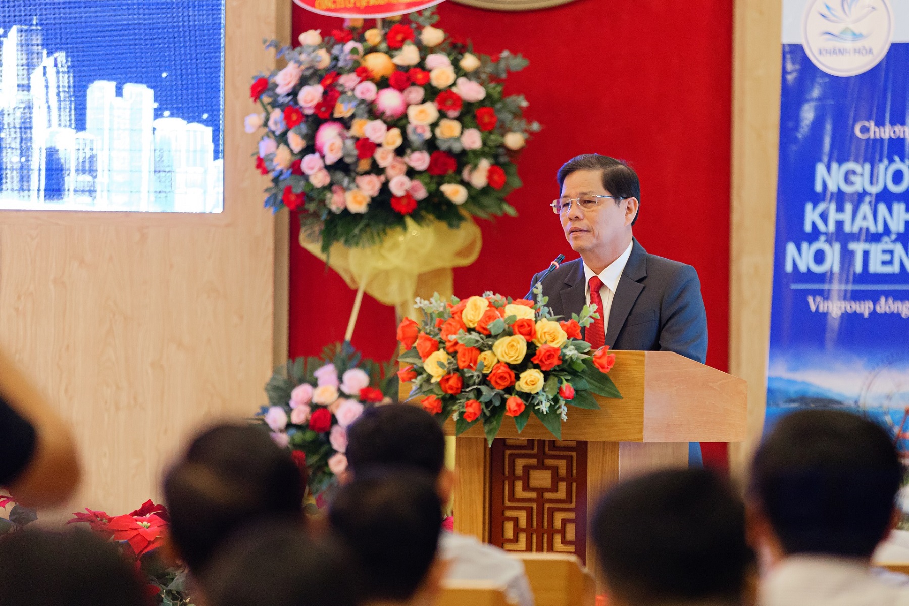 Ông Nguyễn Tấn Tuân, Phó Bí thư Tỉnh ủy, Chủ tịch UBND tỉnh Khánh Hoà phát biểu tại Lễ ký kết.